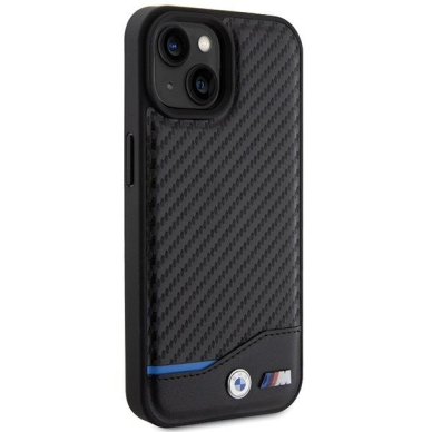 Dėklas BWM Leather Carbon  iPhone 15 - Juodas 3