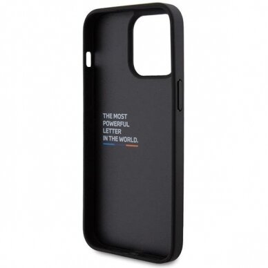 Dėklas BWM Leather Carbon  iPhone 15 Pro Max - Juodas 6