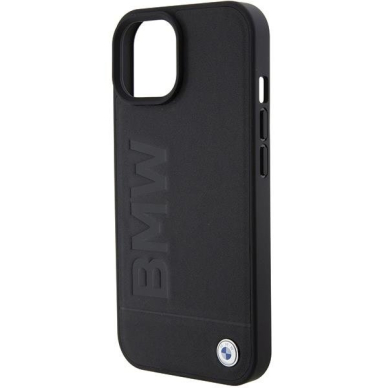 Dėklas BWM Leather Hot Stamp  iPhone 15 Plus - Juodas 5