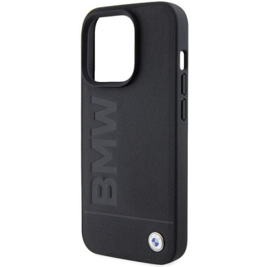 Dėklas BWM Leather Hot Stamp  iPhone 15 Pro - Juodas 5