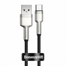 [Užsakomoji prekė] Kabelis  USB la Type-C Fast Charging, 66W, 6A, 1m - Baseus Cafule (CAKF000101) - Juodas