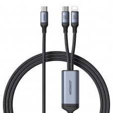 [Užsakomoji prekė] Kabelis Type-C į Lightning, USB-C, Fast Charging, 100W, 1.5m - JoyRoom Speedy Series (SA21-1T2) - Juodas