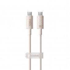 [Užsakomoji prekė] Kabelis Type-C į USB-C, Super Fast Charge, 100W, 480Mbps, 2m - Baseus Habitat Series (P10360202421-01) - Wheat Pink