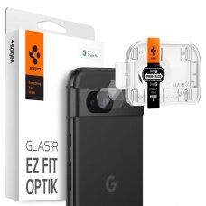 [Užsakomoji prekė] Plėvelė kamerai Google Pixel 8a (set 2) - Spigen Glas.tR Optik "EZ FIT" - Permatomas