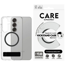 CARE by PanzerGlass Feature Juodas Kickstand  QI Dėklas Samsung Galaxy S25+ - Permatomas