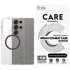 CARE by PanzerGlass Flagship Urban Combat Purple QI Dėklas Samsung Galaxy S25 Ultra - Permatomas