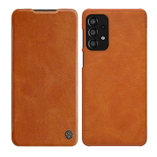 [Užsakomoji prekė] Dėklas iPhone 16 - Nillkin Qin Prop Leather Case - rudas