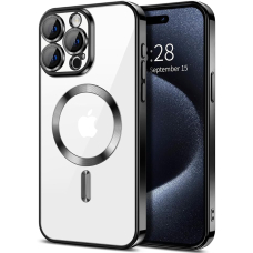 [Užsakomoji prekė] Dėklas iPhone 16 Pro Max - Techsuit Luxury Crystal MagSafe - juodas