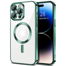 [Užsakomoji prekė] Dėklas iPhone 16 Pro - Techsuit Luxury Crystal MagSafe - Light Green