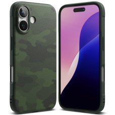 [Užsakomoji prekė] Dėklas iPhone 16 - Ringke Onyx Design - Camo Green