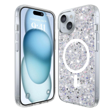 [Užsakomoji prekė] Dėklas iPhone 16 - Techsuit Sparkly Glitter - White