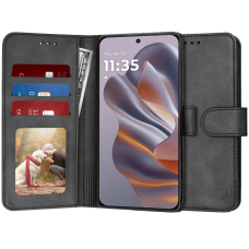 [Užsakomoji prekė] Dėklas Motorola Edge 50 Neo / Motorola ThinkPhone 25 - Techsuit Diary Book - Juodas