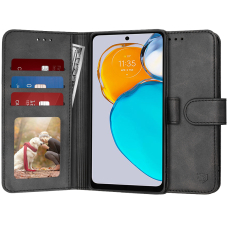 [Užsakomoji prekė] Dėklas Motorola Moto E22s - Techsuit Diary Book - juodas