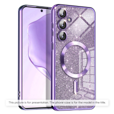 [Užsakomoji prekė] Dėklas Samsung Galaxy A35 5G - Techsuit Luxury Glitter MagSafe - violetinis