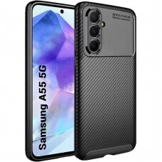 [Užsakomoji prekė] Dėklas skirtas Samsung Galaxy A55 5G - Techsuit CarbonFiber - Juodas