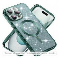[Užsakomoji prekė] Dėklas skirtas Samsung Galaxy S21 FE 5G - Techsuit Luxury Glitter MagSafe - Šviesiai žalias