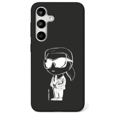 Dėklas Karl Lagerfeld Silicone Graffiti Ikonik Printed Logo MagSafe Samsung Galaxy S25 Juodas