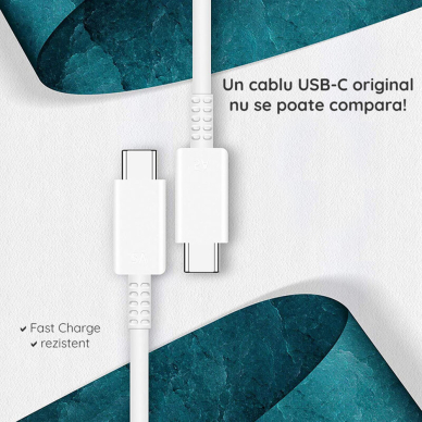 [Užsakomoji prekė] Kabelis Fast Charging, 2x Type-C, 5A, 1m - Samsung (EP-DN975BWEGWW) - Baltas 6