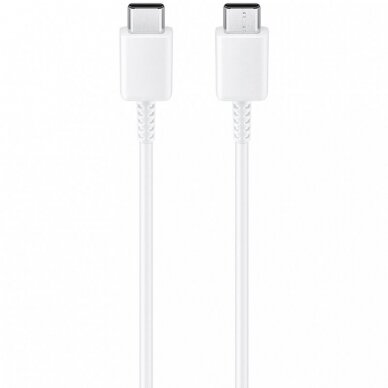 [Užsakomoji prekė] Kabelis USB-C į Type-C Fast Charging 3A, 1m - Samsung (EP-DA705BWE) - Baltas  1