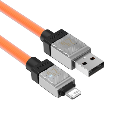 [Užsakomoji prekė] Kabelis USB - Lightning Fast Charging, 2.4A, 2m - Baseus CoolPlay Series (CAKW000507) - Oranžinis 2