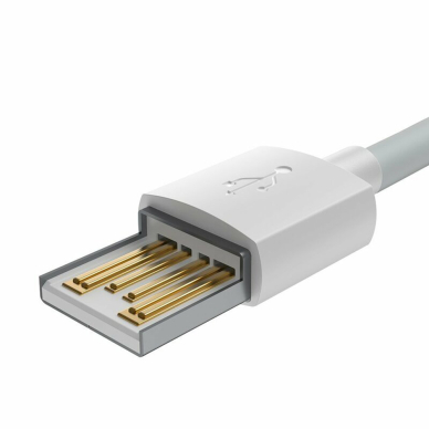 [Užsakomoji prekė] Kabelis  USB la Lightning, Fast Charging 2.4A, 480Mbps, 1.5m (set 2) - Baseus (TZCALZJ-02) - Baltas 5