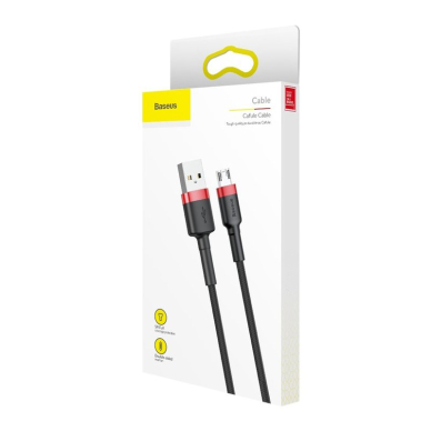 [Užsakomoji prekė] Įkrovimo Kabelis USB į Micro-USB 1.5A, 2m - Baseus Cafule (CAMKLF-C91) - Raudonas Juodas 6