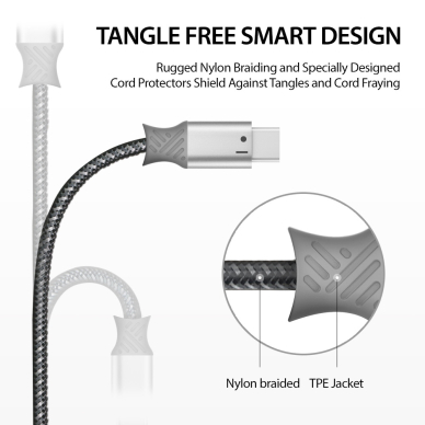 [Užsakomoji prekė] Laidas USB į Type-C 20cm - Ringke -pilkas  2