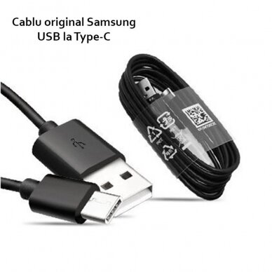 [Užsakomoji prekė] Kabelis USB į Type-C, 2.1A, 480Mbps, 0.8m - Samsung (EP-DR140ABE) - Juodas 3