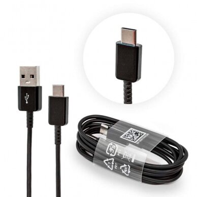 [Užsakomoji prekė] Kabelis USB į Type-C, 2.1A, 480Mbps, 0.8m - Samsung (EP-DR140ABE) - Juodas 5