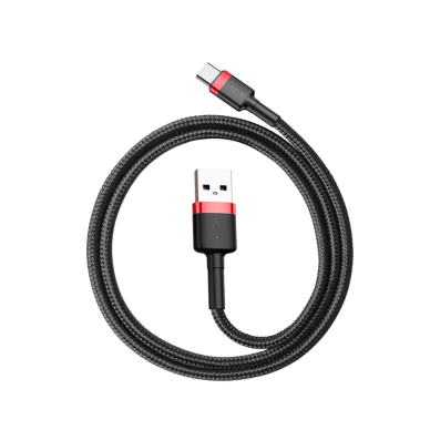 [Užsakomoji prekė] Kabelis  USB Type-C, 3A, 0.5m - Baseus Cafule (CATKLF-A91) - Juodas / Red 3