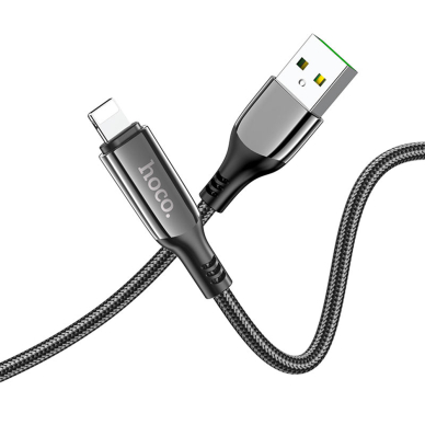 [Užsakomoji prekė] Kabelis USB - Lightning, 2.4A, 1.2m - Hoco Extreme (S51) - Juodas 2