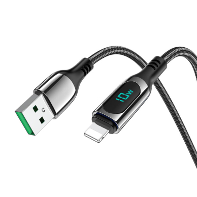 [Užsakomoji prekė] Kabelis USB - Lightning, 2.4A, 1.2m - Hoco Extreme (S51) - Juodas