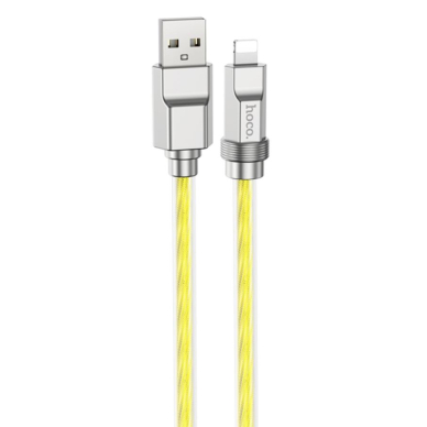 [Užsakomoji prekė] Kabelis USB - Lightning, 2.4A, 1m - Hoco Crystal (U113) - Auksinis