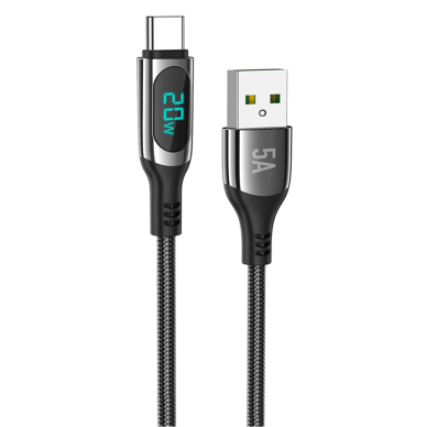 [Užsakomoji prekė] Kabelis USB - Type-C, 5A, 1.2m - Hoco Extreme (S51) - Juodas 2