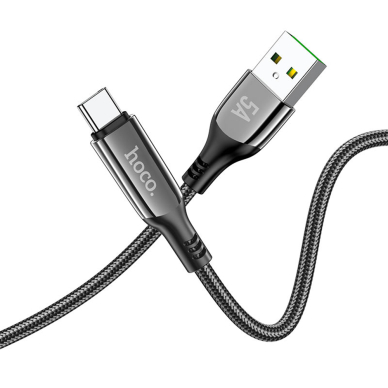 [Užsakomoji prekė] Kabelis USB - Type-C, 5A, 1.2m - Hoco Extreme (S51) - Juodas 3