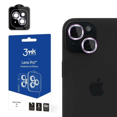 Kameros apsauga 3mk Lens Protection Pro Pink for iPhone 15