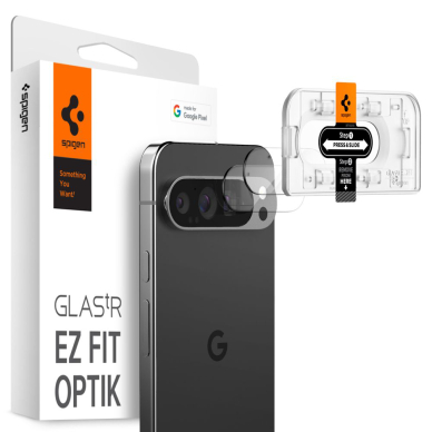 [Užsakomoji prekė] Kameros apsauga Google Pixel 9 Pro (set 2) - Spigen Glas.tR Optik EZ Fit - Skaidrus