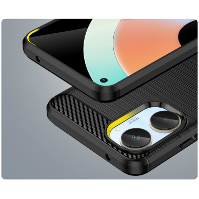 Dėklas Carbon Case flexible Realme 10 Juodas 6