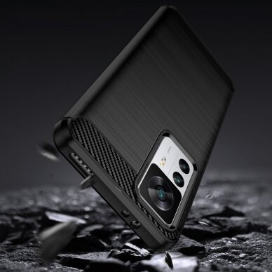 Dėklas Carbon Casefor Xiaomi 12T Pro / Xiaomi 12T Juodas 3