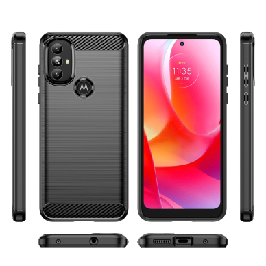 Dėklas Carbon Flexible Motorola Moto G Power 2022 Juodas 7