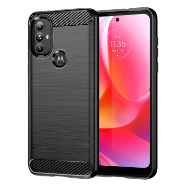 Dėklas Carbon Flexible Motorola Moto G Power 2022 Juodas