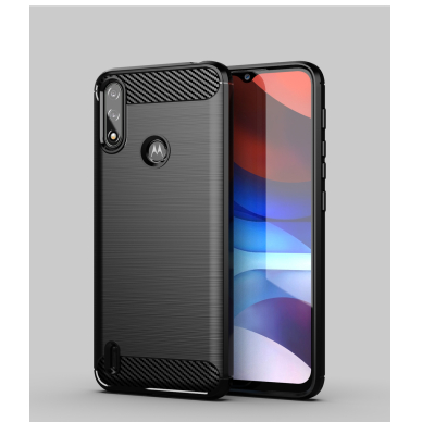 Dėklas Carbon Case Flexible Motorola Moto E7i Power Juodas 5