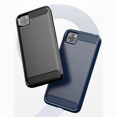 Dėklas Carbon Case Flexible Huawei Y5p Juodas 1