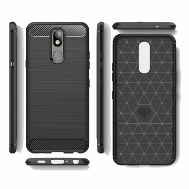 Akcija! Lankstus Tpu Dėklas "Carbon Case Flexible" Lg K40 X420 Juodas 3   2