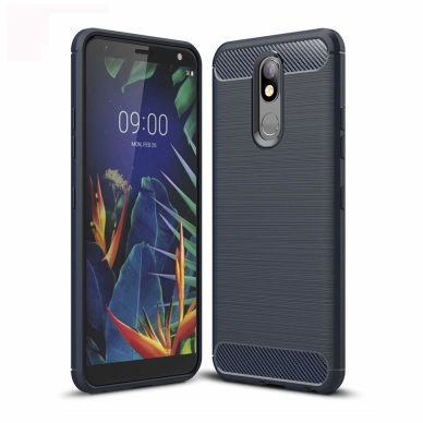 Akcija! * Pažeista pakuotė *  Lankstus Tpu Dėklas "Carbon Case Flexible" Lg K40 X420 Mėlynas 3