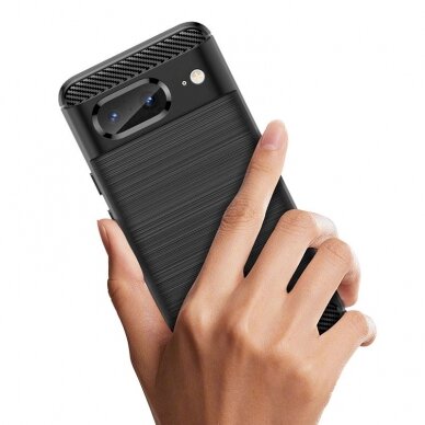 Dėklas Carbon Case for Google Pixel 8 - Juodas 4