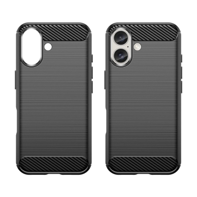 Silikoninis dėklas Carbon iPhone 16 Plus Silicone Case - Juodas 1