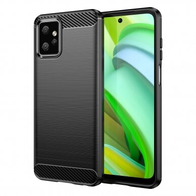 Dėklas Carbon flexible Motorola Moto G Power 2023 Juodas