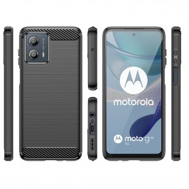 Dėklas Carbon flexible Motorola Moto G53 Juodas 1