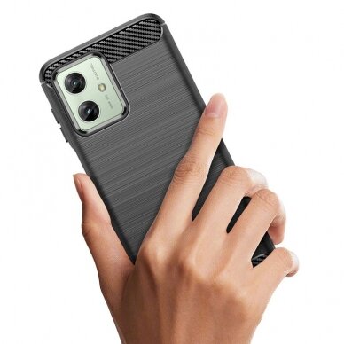 Dėklas Carbon Case for Motorola Moto G54 - Juodas 4